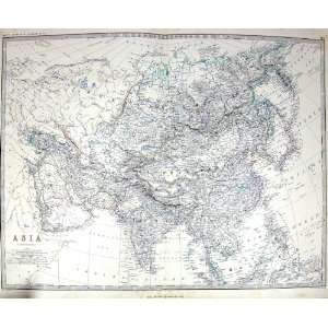  Johnston Antique Map C1860 Asia India China Luzon Tibet 