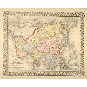   Map Asia China Japan India Siberia Persia Antique   Original Print Map