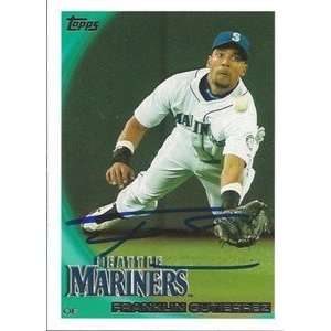  Franklin Gutierrez Signed Mariners 2010 Topps Card Sports 