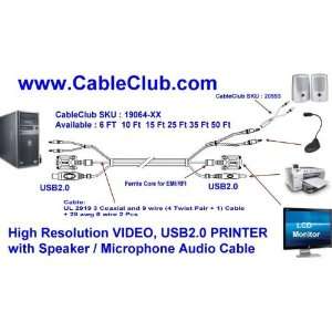   Usb2.0 Video ~ Audio Combo Cable Set, 50 Ft