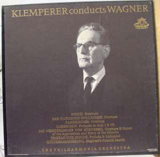 KLEMPERER conducts wagner 2 LP ANGEL 3610 B VG+ 1st  