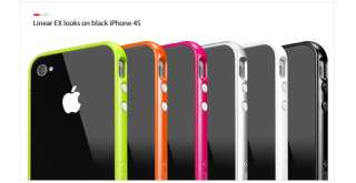 Serie linear de color del estuche iPhone de SGP EX 4/4S   negro alma