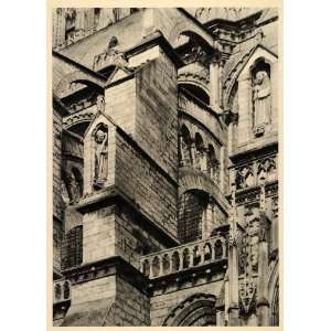   Sculpture Gothic Architecture   Original Photogravure