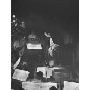 Composer Igor Stravinsky at Orchestra Rehearsal for Premiere of His 