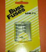 AGW 7.5 bussmann buss fuse 7 1/2 amp fuses ( QTY 15 )  