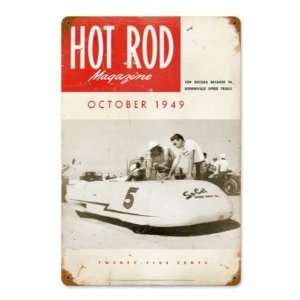  Hot Rod Magazine Cover 1949 Vintage Metal Sign: Home 