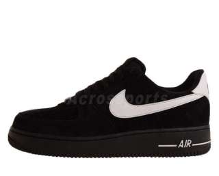 Nike Air Force 1 07 Black Suede White 2011 Mens Classic Casual Shoes 