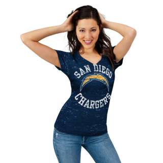 San Diego Chargers Womens Pride Playing II Navy Short Sleeve Top 