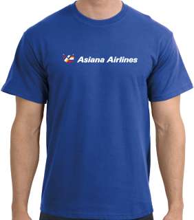 Asiana Airlines Retro Logo Korean Airline T Shirt  