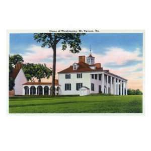   Exterior View of George Washingtons Home Premium Poster Print, 24x18