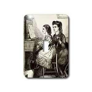 Florene Music   Black n white Victorian Piano Lessons   Light Switch 