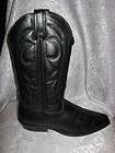 VITTORIO RICCI Womens Boots Leather BLACK Western, Sz. 8.5N