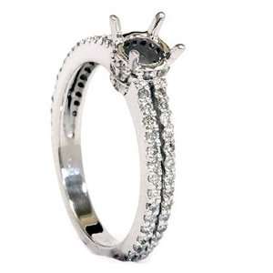   Diamond Engagement Anniversary Pave Split Ring Mount Setting Jewelry