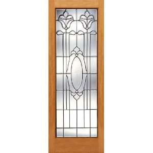   x6 8) Full Beveled Glass Door with Unique Design