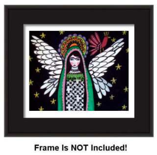PRINT Virgin Of Guadalupe Angel Frida Mexican Folk Art  