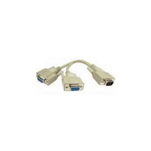    Cables Unlimited 6in VGA HDB15 1M and 2F Splitter Electronics