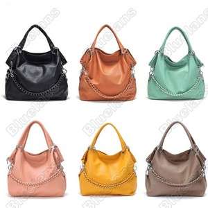   Faux Leather Shoulder Bag Vintage Bag Rivet Chain Handbag Bags  