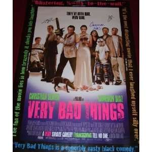 Very Bad Things Cast Cameron Diaz Hand Signed Autographed 27x40 Movie 