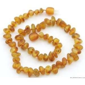  Baltic Amber Baby Teething Necklace   Raw Brown Chip 