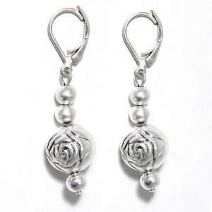  SG PARIS FRENCH CLIP ANTIC SILVER ARGENTE EARRINGS FRENCH 