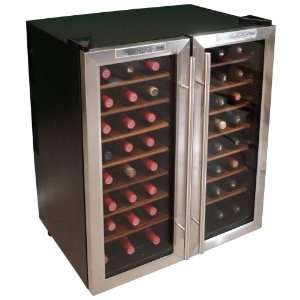 Vinotemp VT 48TEDS Stainless Door with Black Wine Cabinet  