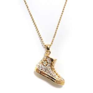 Converse Sneaker Gold Tone Charm and Chain