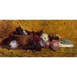   Gauguin   24 x 12 inches   China Asters, Hat and Book