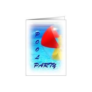 Pool Party Invitation Cards Card