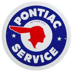  Pontiac Service 12 Round Tin Sign