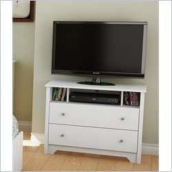South Shore Breakwater TV Stand / Media Chest in Pure White Finish 