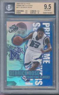 2008 press pass pp #1 DERRICK ROSE rc rookie BGS 9.5 10  