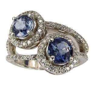  Sterling Silver Sapphire and Diamond Ring   7 DaCarli 