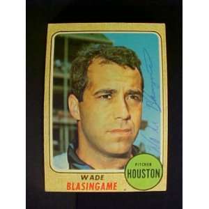  Wade Blasingame Houston Astros #507 1968 Topps Signed 