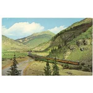 1960s Vintage Postcard Narrow Gauge Train crossing the River of Lost 