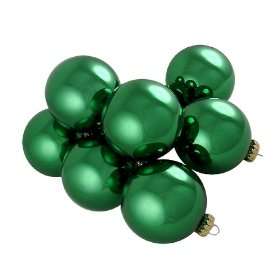  Club Pack of 64 Shiny Everlasting Green Glass Ball 