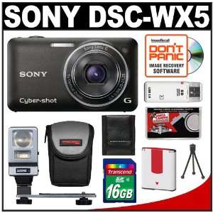  Sony Cyber Shot DSC WX5 12.2MP Digital Still Camera (Black 