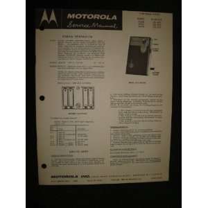  Motorola Portable Radio model X16B, G, N   1960 Service 