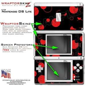 Nintendo DS Lite Lots Of Dots Red on Black WraptorSkinz TM Skin Kit by 