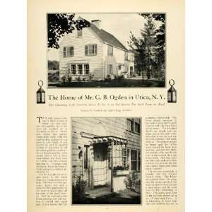  1920 Article G. B. Ogden Home Utica New York C. Newkirk E 