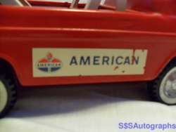 1960 VINTAGE ANTIQUE AMERICAN AMOCO GAS OIL FORD NYLINT STEEL WRECKER 