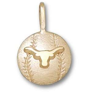   University of Texas Longhorn Baseball Pendant (Gold Plated): Sports