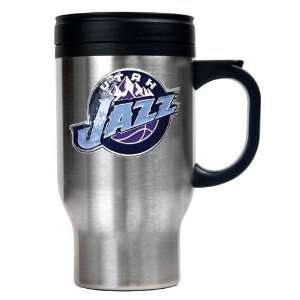 Utah Jazz NBA Stainless Steel Travel Mug   Primary Logo:  