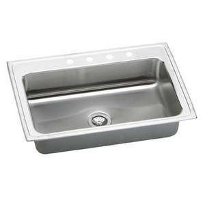  Elkay LRS33224 Lustertone Bowl Single Basin Kitchen Sink 