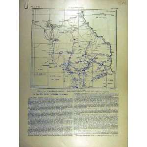  1898 Map Plan Carte LArriere Dahomey Mission Bretonnet 