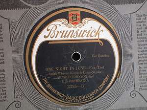   rpm BRUNSWICK CHINA BOY Arnold Johnson 1920s VICTROLA Record  