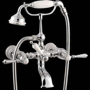  Wall mount expossed tub and shower clawfoot faucet: Home 