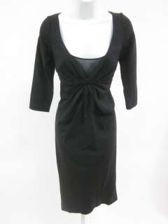 GIAMBATTISTA VALLI Black 3/4 Sleeve Bow Dress Sz 42 S  