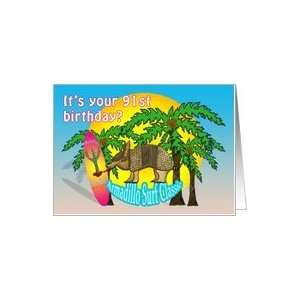  Aloha Surf 91st Birthday Card: Toys & Games