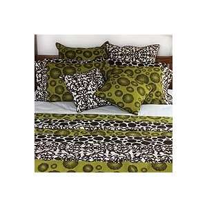  NOVICA Cotton bed linen set, Sumatra Surprise (9 piece 