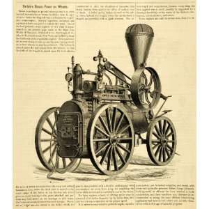  1874 Article Portable Steam Power Engine Hampson Whitehill 